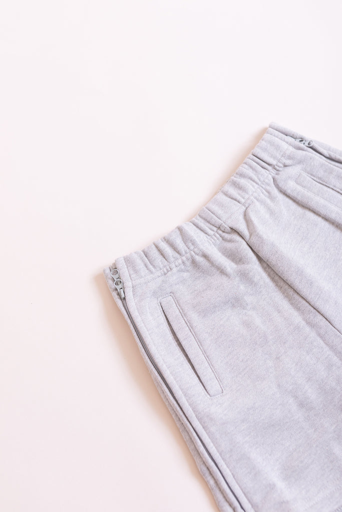 Side-Zip Sweat Shorts